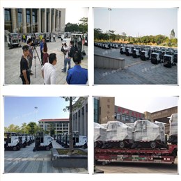 潔博士全封閉自卸式電動(dòng)清掃車(chē)品牌為廣州環(huán)衛(wèi)工人節(jié)添光溢彩